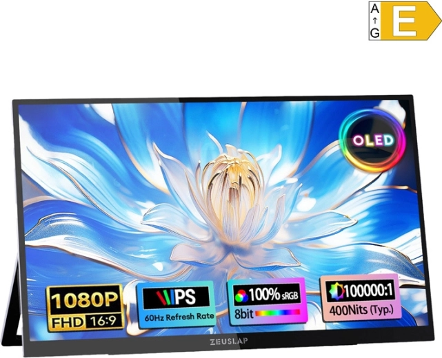 Zeuslap přenosný dotykový OLED monitor 13,3" Full HD