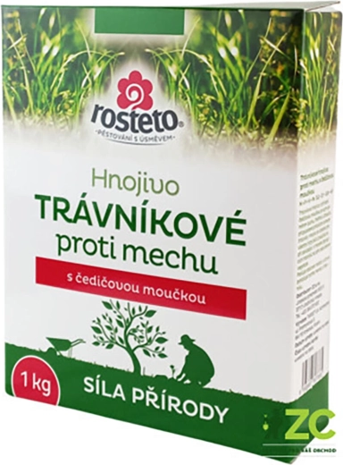 Rosteto trávníkové hnojivo s čedičovou moučkou proti mechu 1 kg