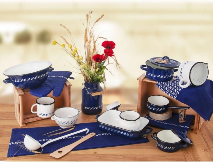 Stylový modrobílý retro design