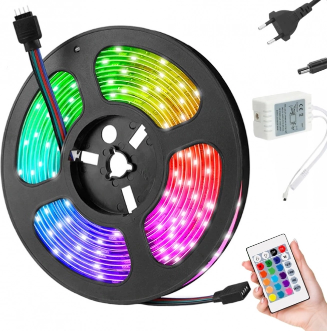 Led pásek SMD 5050 RGB 4,5 m vodotěsný set s dálkovým ovládáním