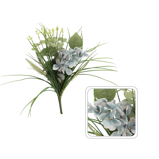 Umělý kytice s modrými květy 45 cm