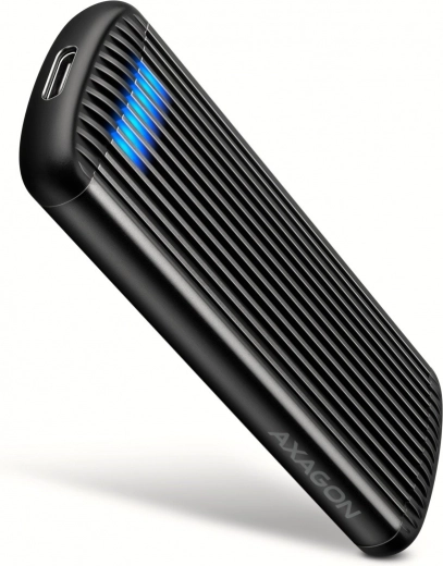 AXAGON EEM2-SC hliníkový bezšroubový box pro M.2 NVMe SSD s USB‑C 3.2 Gen 2 10 Gb/s, šedý