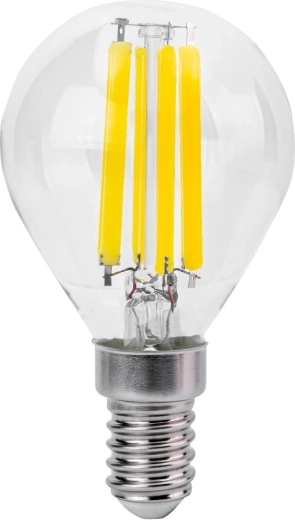 Retlux LED filamentová žárovka G45 E14 4 W teplá bílá