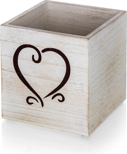 Rustikální whitewash vzhled se srdcem