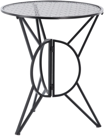 Stabilní kulatý stůl s perforovanou deskou