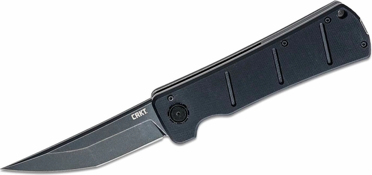 CRKT Inazuma No Ken – taktický kapesní nůž, Black Stonewash, černý G10