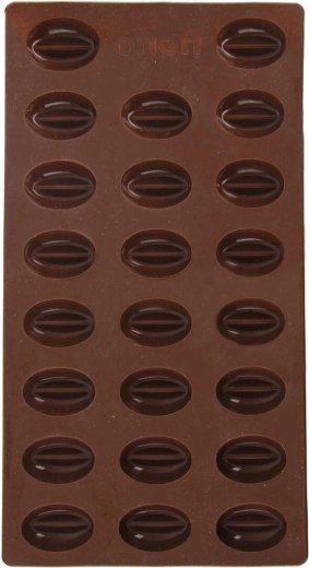 Silikonová forma na kávová zrna, 23 ks, hnědá