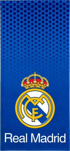 Bavlněná osuška Real Madrid modrá 75 × 150 cm