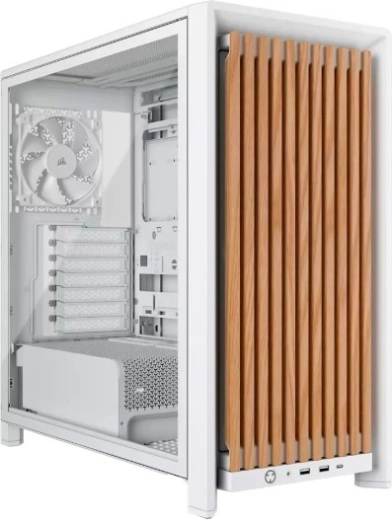 Corsair Frame 4000D wood rs modulární mid-tower skříň bílá/dub