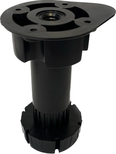 Stavitelná nábytková noha z plastu, průměr 57/47 mm, výška 96–165 mm