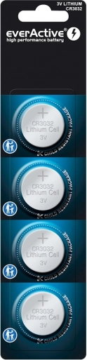 Lithiumová baterie everActive CR3032 - blister 4 ks