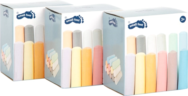 Sada barevných kříd SMALL FOOT – 3×12 kusů pro chodník a tabuli