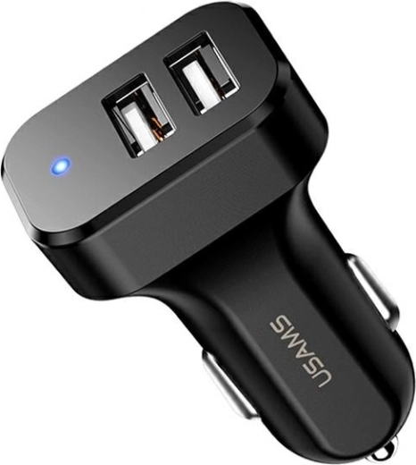 Autonabíječka USAMS s 2× USB, 2,1 A