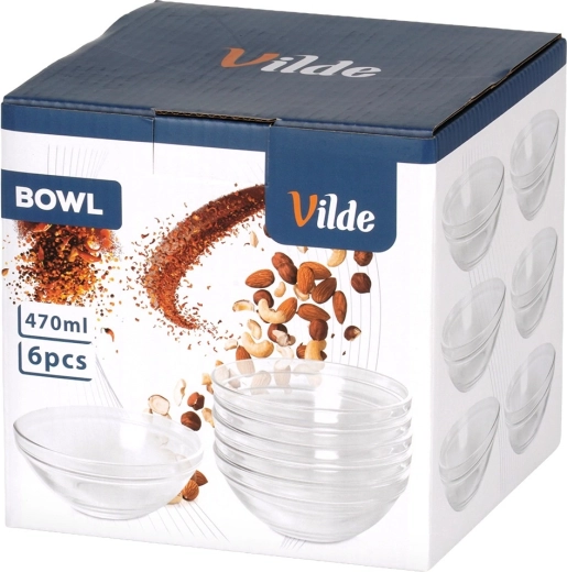 Sada 6 misek 470 ml pro všestranné servírování