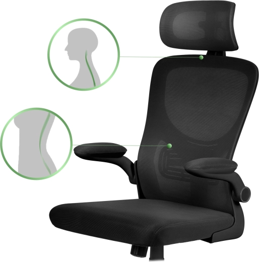 Ergonomická opora zad a prodyšná mikrosíťovina
