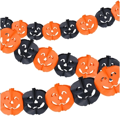 Papírová girlanda s dýněmi na Halloween 3 m Ruhhy - 1 kus