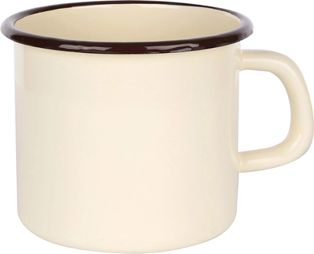 Smaltovaný hrnek silesia 0,45 l, krémový
