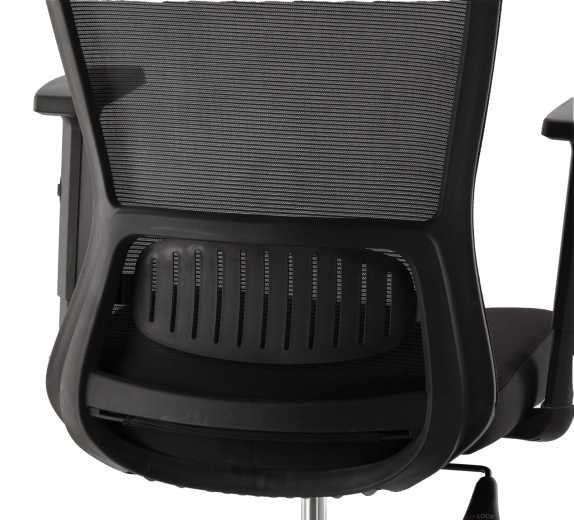 Prodyšné síťované opěradlo s oporou zad