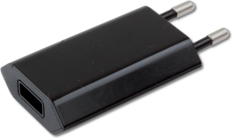 Černá USB nabíječka 5V 1A