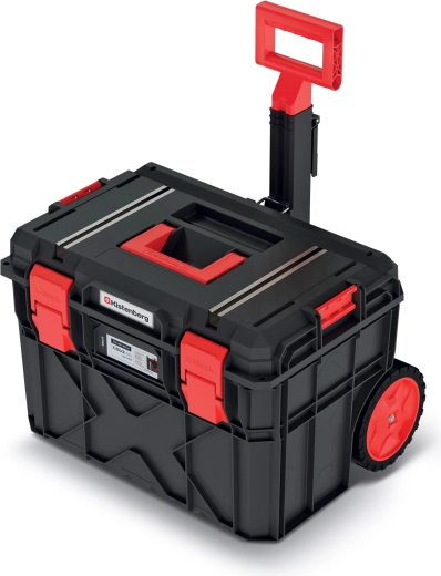 Kufr na nářadí s transportními kolečky X‑BLOCK TECH 546 × 380 × 400 mm – černý