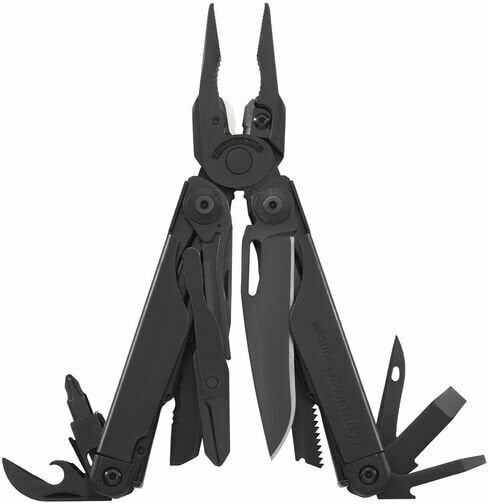 Leatherman Surge multifunkční nástroj, 21 funkcí, celokovový, černý