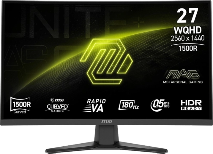 Monitor 27" MAG 275CQF E18 WQHD zakřivený 180 Hz černý