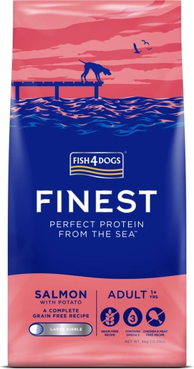 Fish4Dogs Finest granule pro dospělé psy velkých plemen losos s bramborami 6 kg