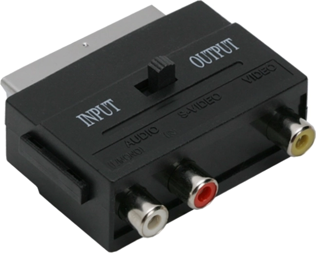 Redukce Euro/SCART na 3× RCA s přepínačem