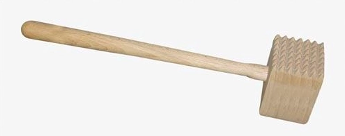 Oboustranná dřevěná palička na maso 33 cm