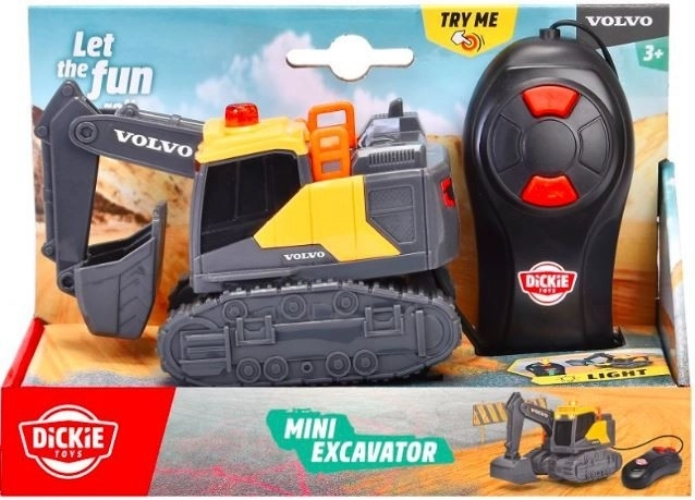 Dětská RC pásová bagr VOLVO 14 cm se světlem