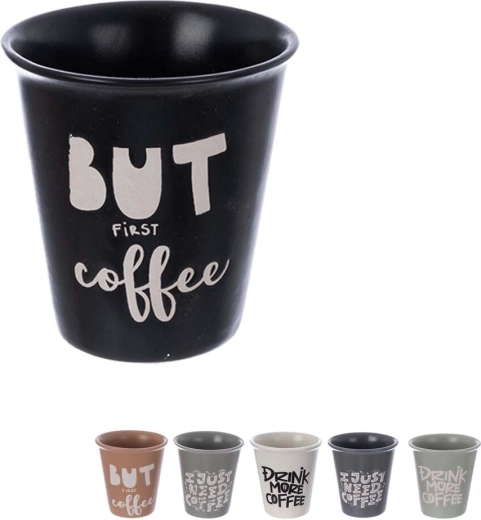 Kameninový hrnek na kávu 0,2 l bez ucha, mix