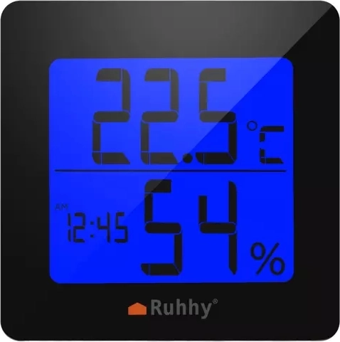 Meteorologická stanice 5v1 s teploměrem, vlhkoměrem, hodinami, budíkem a kalendářem RUHHY