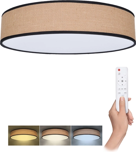 Solight LED stropní a nástěnné svítidlo Brownie s dálkovým ovladačem, 60 W, 4200 lm, 50 cm, CCT, stmívatelné