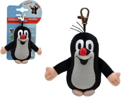Krtek plyšový přívěsek s karabinou 10 cm