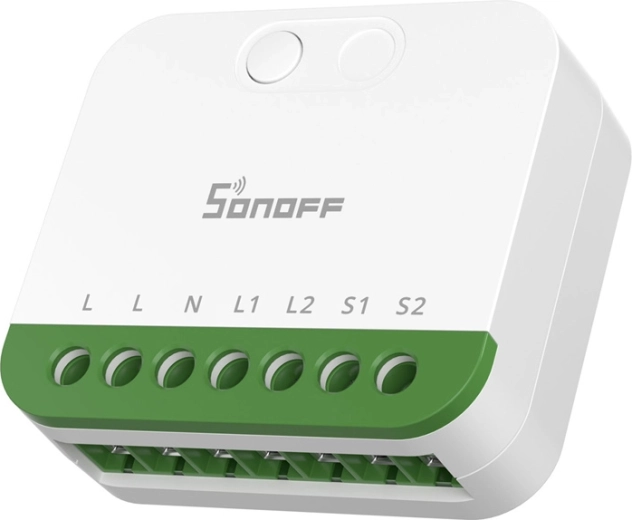 Sonoff mini-2gs matter dvoukanálový chytrý spínač do zdi
