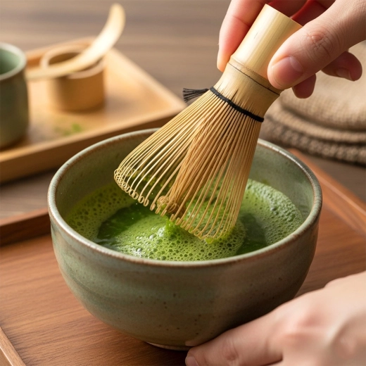 Hladká matcha s jemnou pěnou
