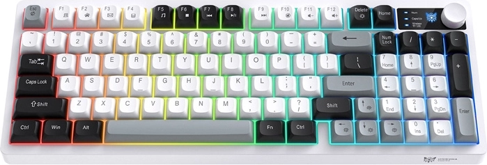 Herní klávesnice Onikuma MT902 bezdrátová 2,4 GHz RGB černobílá