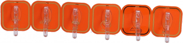 Samolepicí háčky 6 ks – oranžové