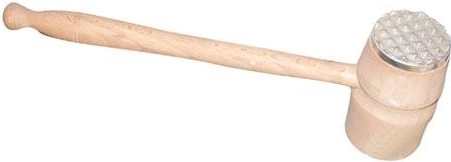 Palička na maso jednostranná 33 cm dřevo a kov