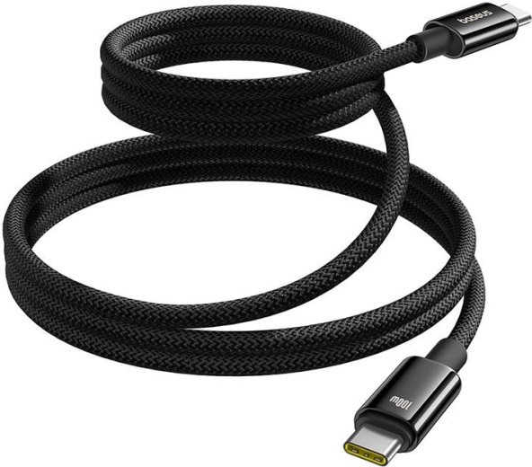 Baseus Tungsten Gold nabíjecí kabel USB-C na USB-C 100W 1m černý