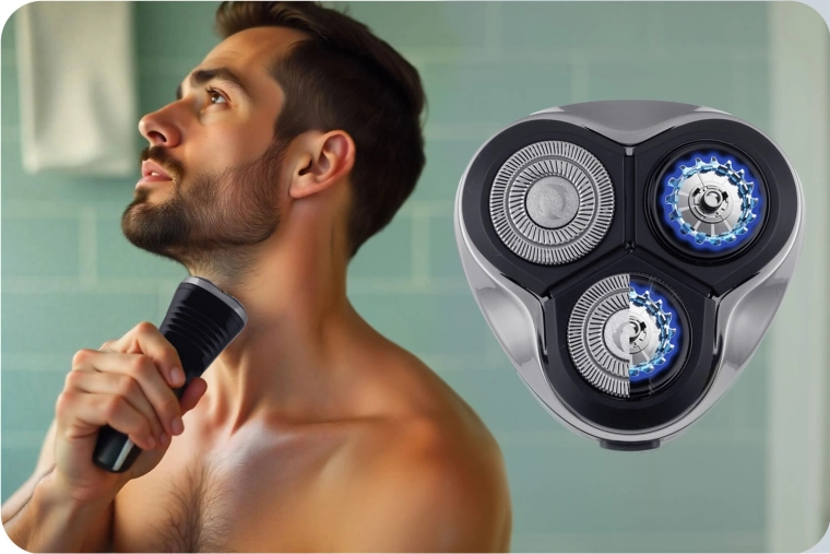 Hladké rotační holení bez tahání