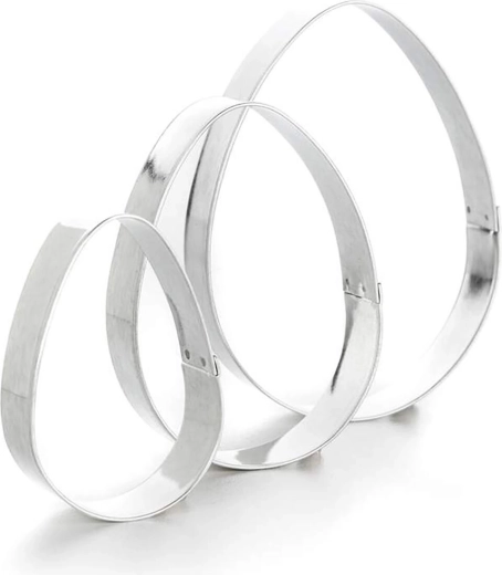 Sada vykrajovátek na cukroví ve tvaru vejce, 3 díly