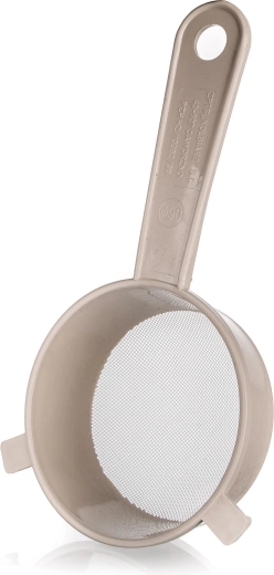 Sítko Praktis 9 cm s rukojetí, plast latte