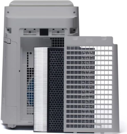 3stupňová filtrace: předfiltr, uhlík, HEPA