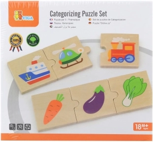 Dřevěné logické puzzle VIGA, 24 dílků