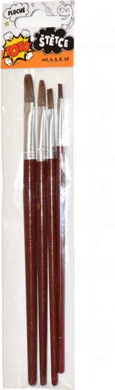 Sada plochých štětců pro výtvarné a umělecké účely