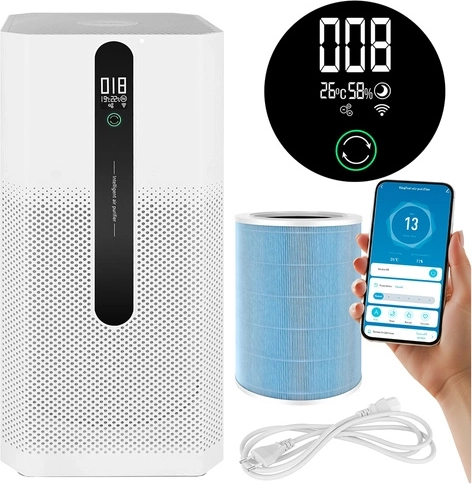 Čistička vzduchu Ruhhy Ioniqs s HEPA H12, ionizací a Wi‑Fi