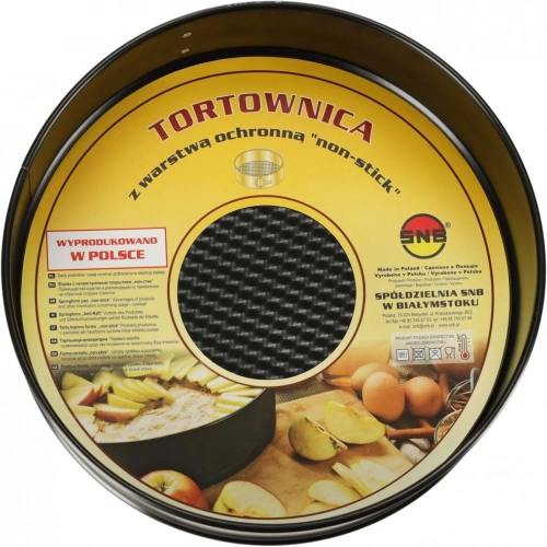 Tortová dortová forma s odnímatelným okrajem 24cm černá