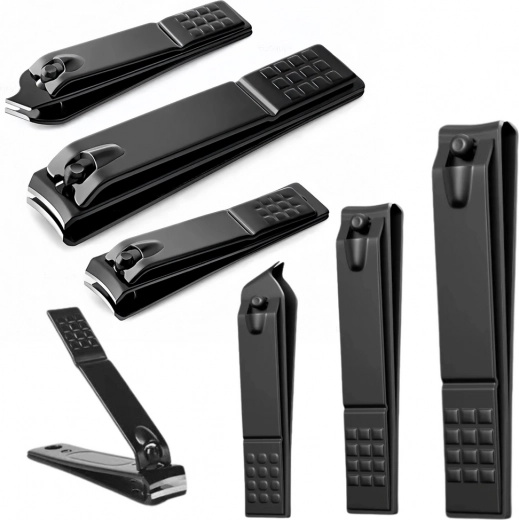 sada černých kleštiček na nehty 3 ks – velké, malé a šikmé