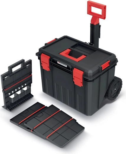Kufr na nářadí s kolečky MODULAR SOLUTION 530 × 355 × 390 mm, černý